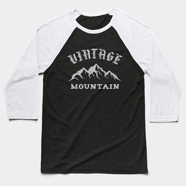 Vintage mountain Baseball T-Shirt by PallKris